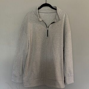 Gray Quarter-Zip Pullover